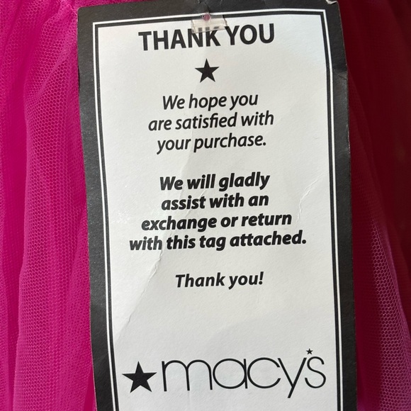 New Betsy & Adam Tiered Tulle Ruffle Corset Gown Dress Size 4 Hot Pink Mesh - Picture 8 of 11